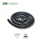 conecto CC50321 Universelle Kabelspirale aus Polyethylen, sehr flexibel, Ø 25mm, 2,50m, schwarz