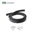 conecto CC50323 Universeller Polyester-Kabelschlauch, selbst zusammenziehend, Ø 20mm, 1,80m. schwarz