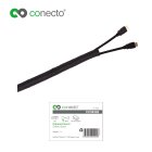conecto CC50326 Universeller Polyester-Kabelschlauch, selbst zusammenziehend  mit Klettverschluss, Ø 85mm, 1,80m, schwarz