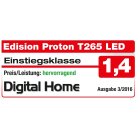 EDISION proton T265 LED DVB-T2 HD H.265 HEVC Full HD Hybrid FTA Receiver HDTV DVB-T2/DVB-C (DISPLAY, HDMI, SCART, S/PDIF, USB 2.0), inkl. HDMI Kabel