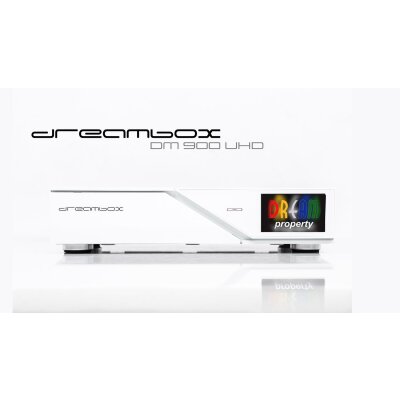 Dreambox DM900 UHD 4K E2 Linux Receiver mit 1x DVB-S2 Dual Tuner, weiß
