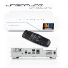 Dreambox DM900 UHD 4K E2 Linux Receiver mit 2x DVB-S2X / 1x DVB-C/T2 Triple Tuner (inkl. gratis Kabelset: 1x HDMI Kabel + 2x 1,5m SAT Anschlusskabel + 1x 1,5m HDTV-Antennenkabel) weiß