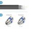 PureLink EF130-04 EasyInstall Koax (IEC) Stecker und Buchsen für Antennen-Koax-Kabel mit 6,5mm Durchmesser für Selbstkonfektionierung, 4er Set silber