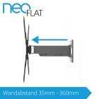 conecto Neo26 Kit by EXELIUM - TV Wandhalterung neig & schwenkbar für 32 Zoll - 55 Zoll (schwarz) inkl. 3,0m High Speed HDMI Kabel