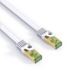 conecto CC50440 RJ45 Ethernet-Netzwerkkabel (S/FTP, PIMF, CU AWG26/7), mit Cat7 Rohkabel 1,00m weiß