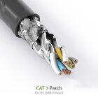 conecto CC50449 RJ45 Ethernet-Netzwerkkabel (S/FTP, PIMF, CU AWG26/7), mit Cat7 Rohkabel 1,00m schwarz