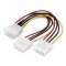adaptare 34003 Netzteil Y-Kabel für 4-Polig IDE-/Molex-Strom-Stecker, 15 cm mehrfarbig