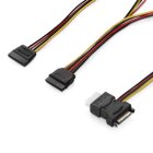 adaptare 34114 Netzteil-Adapter-Kabel 15-polig SATA-Anschluss auf 4-polig IDE und 2-mal 15-polig SATA schwarz