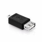 adaptare 41007 USB 2.0-Adapter Mini-Stecker Typ B 5-polig auf Buchse Typ A schwarz