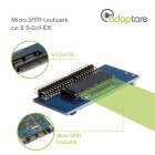 adaptare 46234 Adapter-Platine Micro-SATA-Festplatte Adapter (6,4 cm (2,5 Zoll) IDE-Controller 44-polig männlich)