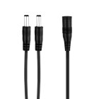adaptare 93532 Niedervolt Y-Kabel (DC-Hohlbuchse auf 2x Hohlstecker), 5,5x2,1mm, 40 cm, schwarz