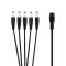 adaptare 93535 Y-Kabel 40 cm 1-mal DC Hohlbuchse auf 5 Hohlstecker 5,5 x 2,1 mm schwarz