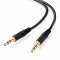 adaptare 30 cm Stereo-Aux-Kabel 2-mal 3,5-mm-Stecker Klinke vergoldet Ultraslim-Design