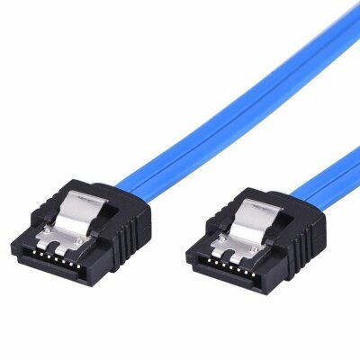 adaptare 31503 30 cm SATA III-Kabel, 6 GB/s mit Metallclips blau