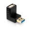 adaptare 41021 90-Grad-Winkel-Adapter USB 2.0-Stecker A auf USB 2.0-Buchse A vergoldete Kontakte schwarz