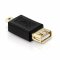 adaptare 41022 USB 2.0-Adapter Mini-Stecker Typ B 5-polig auf Buchse Typ A vergoldete Kontakte schwarz