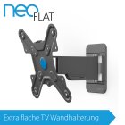 EXELIUM NeoFlat® - Neo11 TV Wandhalterung XFLAT-NEO11 neig & schwenkbar für 19 Zoll - 32 Zoll (schwarz) B-WARE