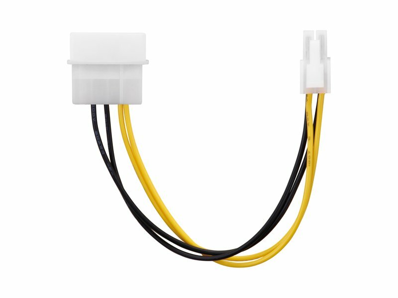 adaptare 35106  2-mal 4-polig IDE Molex auf 1-mal 6-polig PCI-E Strom-Adapter-Kabel für Grafikkarte 15 cm 
