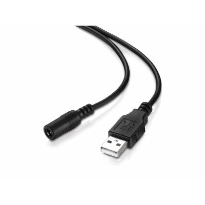 Lade-Kabel USB-Stecker Typ A auf DC-Hohlstecker-Buchse (5,5 x 2,5 mm, 60 cm)