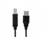 USB 2.0-Kabel mit Kupferleiter (1,8 m, A-Stecker auf B-Stecker) schwarz