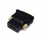Adapter 24+1-poliger DVI-D-Stecker auf HDMI-Buchse vergoldet schwarz