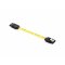 10 cm SATA-Kabel 6 GB/s mit Metall-Clip gelb