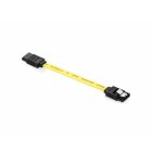 15 cm SATA-Kabel 6 GB/s mit Metall-Clip gelb