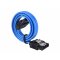 30 cm SATA III-Kabel, 6 GB/s mit Metallclips blau