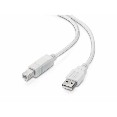 USB 2.0-Kabel mit Kupferleiter (A-Stecker auf B-Stecker), 1,8m weiß