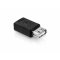 USB 2.0-Adapter Mini-Buchse auf Buchse Typ A schwarz