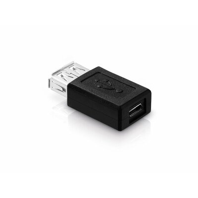 USB 2.0-Adapter Micro-USB-Buchse auf USB-Buchse Typ A schwarz