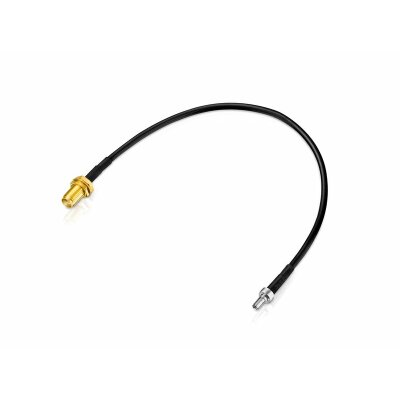 20 cm Pigtail CRC9-Stecker gerade / SMA-Buchse Adapter-Kabel für Antenne