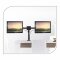 PureMounts PM-OFFICE-AD Dual Screen Adpater für 2 Monitore 33-69 cm (13-27 Zoll), neigbar: -45° bis 45°, schwenkbar: -15° bis 15°, drehbar: -180° bis 180°, Kabelmanagement, Traglast: max. 10kg, VESA 100x100, schwarz