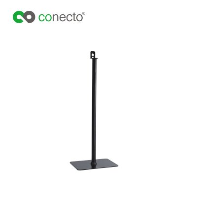 conecto CC50291 Lautsprecher-Standfuß (1/4 Zoll oder Play1), Standhöhe: 1012mm, Traglast: max. 2,0kg, Sockelmaß: 400x300mm, B-Ware, schwarz
