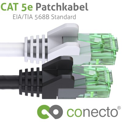 conecto Patchkabel CAT.5e (UTP) Netzwerkkabel Ethernetkabel LAN Kabel Cat5 RJ45 Stecker