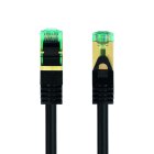 adaptare RJ45 Ethernet-Netzwerkkabel (S/FTP, PIMF, CCA AWG26/7), mit Cat7 Rohkabel 10,0m schwarz