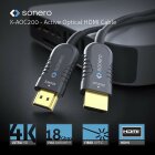 Sonero X-AOC200-100 Premium AOC HDMI 2.0 Hybridkabel (Glasfaser/Kupfer), HDMI A Stecker (19polig) auf HDMI A Stecker (19polig) Aktives HDMI 4K AOC Extender Kabel - 10m
