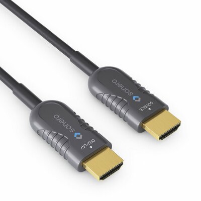 Sonero X-AOC200-400 Premium AOC HDMI 2.0 Hybridkabel (Glasfaser/Kupfer), HDMI A Stecker (19polig) auf HDMI A Stecker (19polig) Aktives HDMI 4K AOC Extender Kabel - 40m