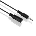 conecto CC50489 Audio Stereo Aux Klinken Verlängerungskabel 3,5mm Klinke Stecker auf 3,5mm Klinke Buchse Ultraslim-Design 2,00m schwarz