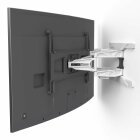 Exelium X-Flat 40XL Wandhalterung für Fernseher von 32-75 Zoll, drehbar, schwenkbar, neigbar, bis 50kg, Wandabstand 39-470mm, VESA 600x400, schwarz/weiß