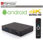 Opticum Digitale 1 Teilnehmer Satelliten-Komplettanlage (AX UHD 1500 4K Receiver Android 6.0, Single-LNB, QA 60 cm Stahl Antenne, 10m Koaxkabel Anschluss-Set, HDMI Kabel) anthrazit