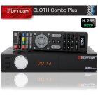 Opticum HD Sloth Combo Plus DVB-S/S2/T/T2-C Digital IP Receiver (HDTV, H.265, HEVC, HDMI, SCART, IPTV, LAN, USB) schwarz inkl. HDMI Kabel