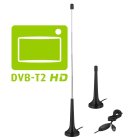 Opticum AX 570 Freenet TV digitaler DVB-T2 Receiver DVB-T H.265 Empfänger inklusive DVB-T Antenne in schwarz