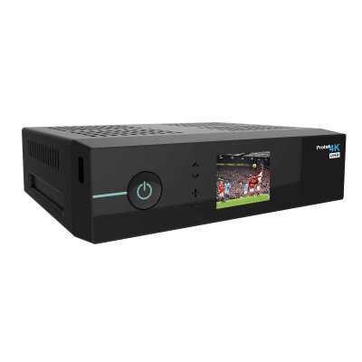 Protek 4K UHD HEVC265 2160p E2 Linux HDTV Receiver mit 1x Sat Tuner + Dual DVB-S2/S2X Tuner