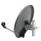 COMAG Sat-Antenne Stahl anthrazit 40 cm, Set inkl. Single LNB, Koaxkabel + F-Stecker, Satfinder