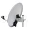 COMAG Sat-Antenne Stahl lichtgrau 40 cm, Set inkl. Single LNB, Koaxkabel + F-Stecker, Satfinder