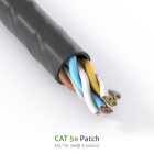 conecto CC50416 Patchkabel CAT.5e (UTP) Netzwerkkabel Ethernetkabel LAN Kabel Cat5 RJ45 Stecker 20m schwarz (5er Set + 1x gratis!)