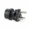 conecto Netzadapter Stromadapter Reiseadapter für Südafrika - Stecker auf Schutzkontaktbuchse Stecker-Typ M schwarz, 3er Set