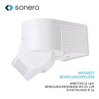 Sonero Infrarot-Bewegungsmelder X-IM030 - Innen- / Außenmontage, weiß, Schutzklasse: IP44, 180° / 12m Arbeitsfeld (2er Set)