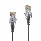 PureLink MC1500-0025 CAT6 Netzwerkkabel UTP (10/100/1000 Mbit/s), extra dünn mit 2x RJ45 Stecker, Patchkabel für Switch, Modem, Router, Patchpanels, Patchfelder, 5-er Set, 0,25m, schwarz